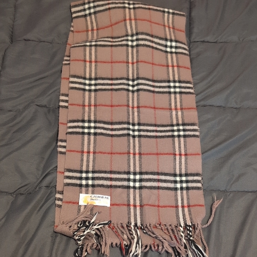 Nova Check Cashmere Classic Plaid Wool Scarf
